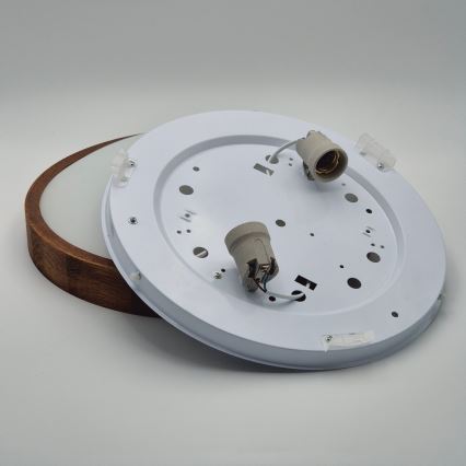 Brilagi - LED taklampa CARVALHO SLIM 2xE27/60W/230V ek körsbär diameter 37 cm