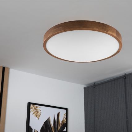 Brilagi - LED taklampa CARVALHO SLIM 3xE27/60W/230V ek körsbär diameter 47 cm