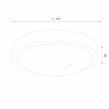 Brilagi - LED taklampa CARVALHO SLIM 3xE27/60W/230V ek körsbär diameter 47 cm