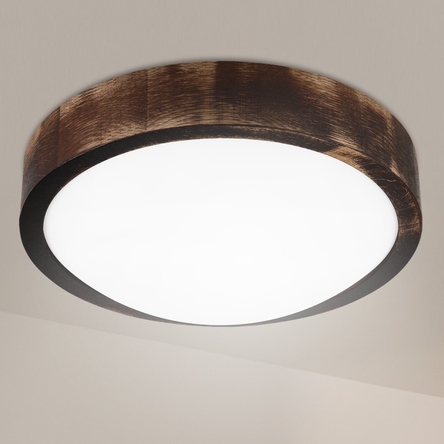 Brilagi - LED taklampa CARVALHO SLIM SMOKEY LED/20W/230V ek Ø 27,5 cm