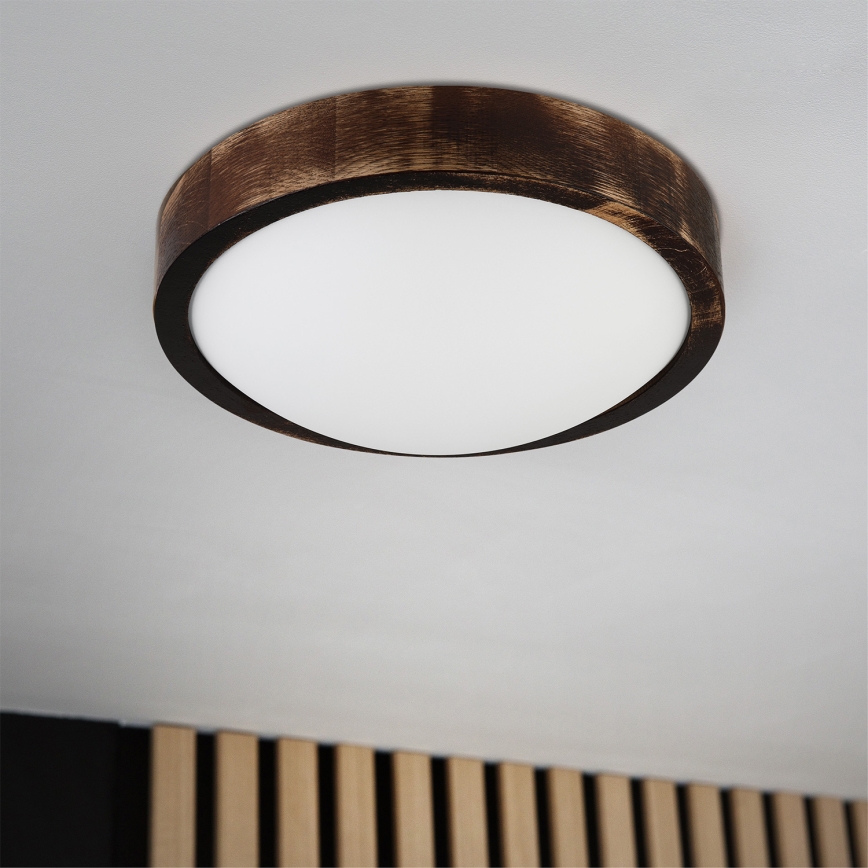 Brilagi - LED taklampa CARVALHO SLIM SMOKEY LED/20W/230V ek Ø 27,5 cm