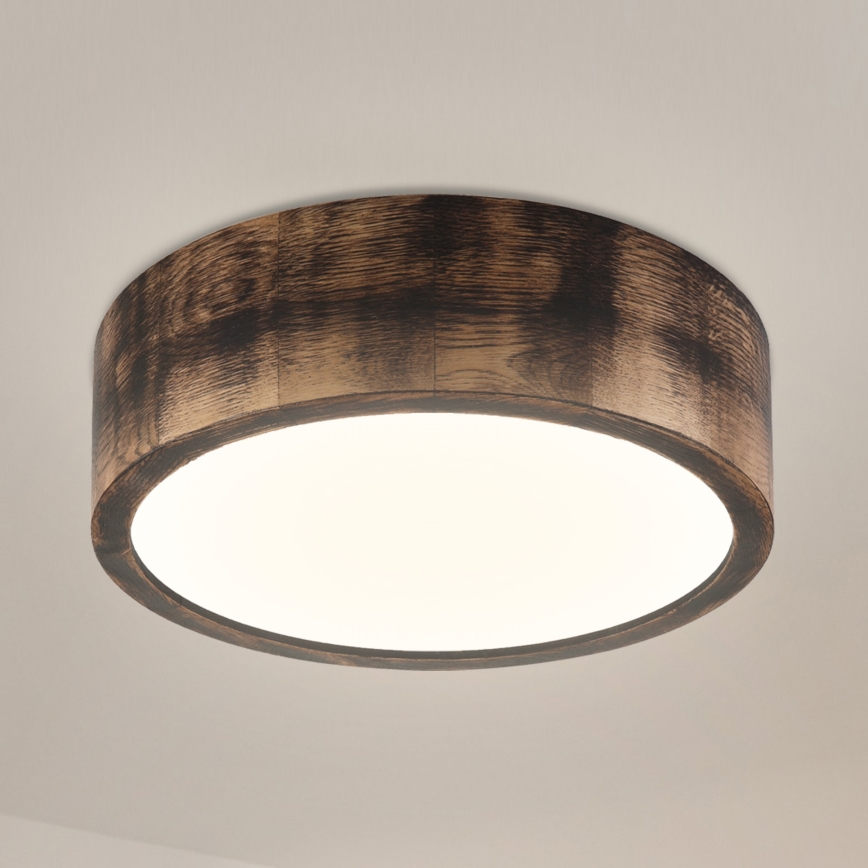 Brilagi - LED-taklampa CARVALHO SMOKEY LED/20W/230V ek Ø 27,5 cm