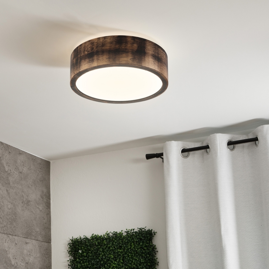 Brilagi - LED-taklampa CARVALHO SMOKEY LED/20W/230V ek Ø 27,5 cm