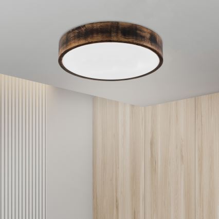Brilagi - LED-taklampa CARVALHO SMOKEY LED/36W/230V ek Ø47,5 cm
