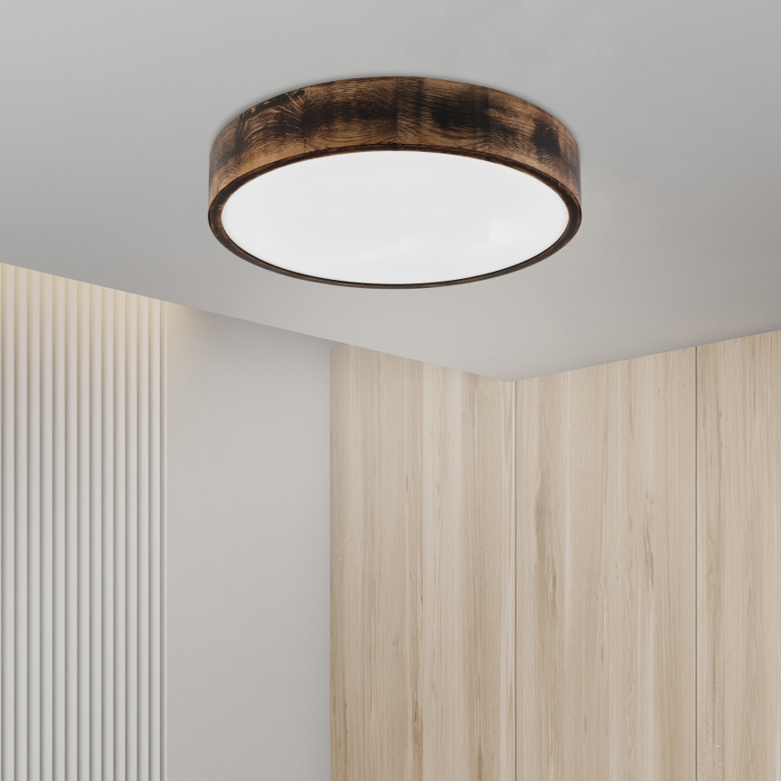 Brilagi - LED-taklampa CARVALHO SMOKEY LED/36W/230V ek Ø47,5 cm