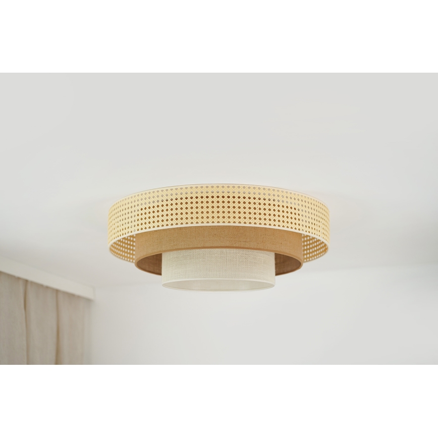 Brilagi - LED taklampa CEDAR LUNETA LED/26W/230V beige/brun/grädde