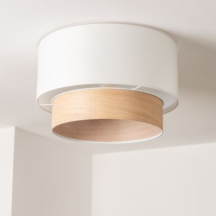 Brilagi - LED-taklampa CERIA 1xE27/40W/230V Ø 50 cm vit/beige
