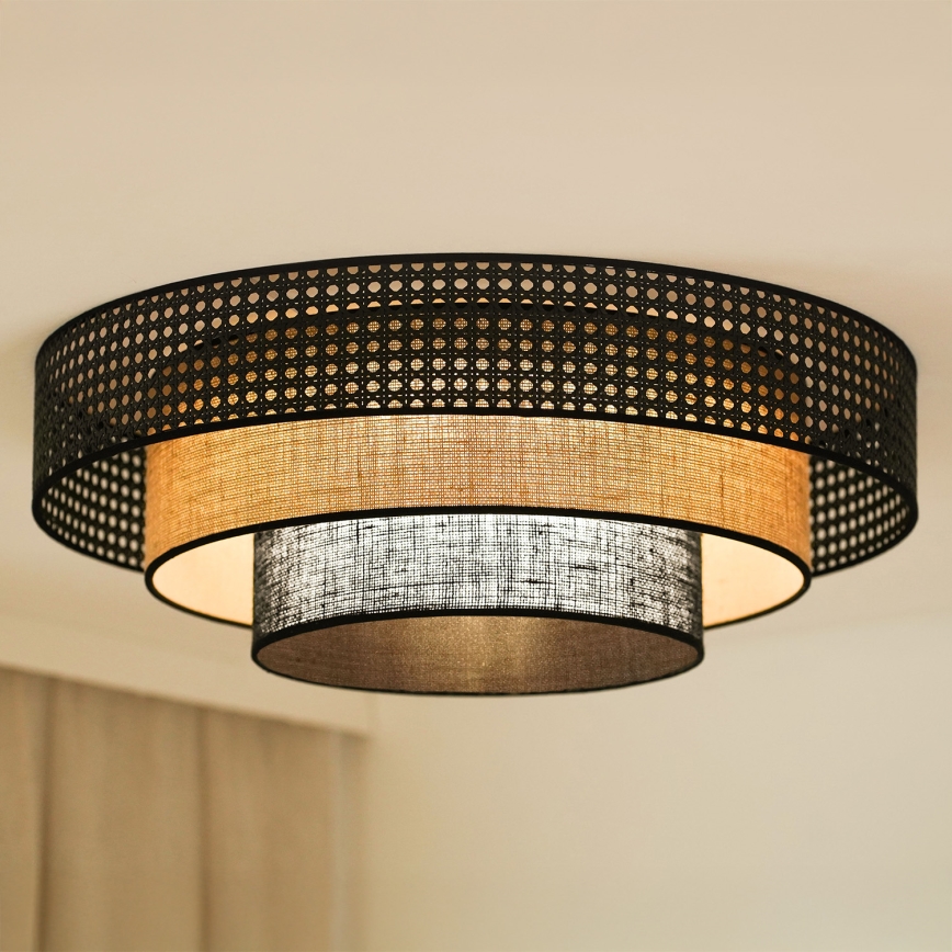 Brilagi - LED taklampa DAKOTA LUNETA LED/12W/230V diameter 60 cm 3000K/4000K/6400K svart/beige