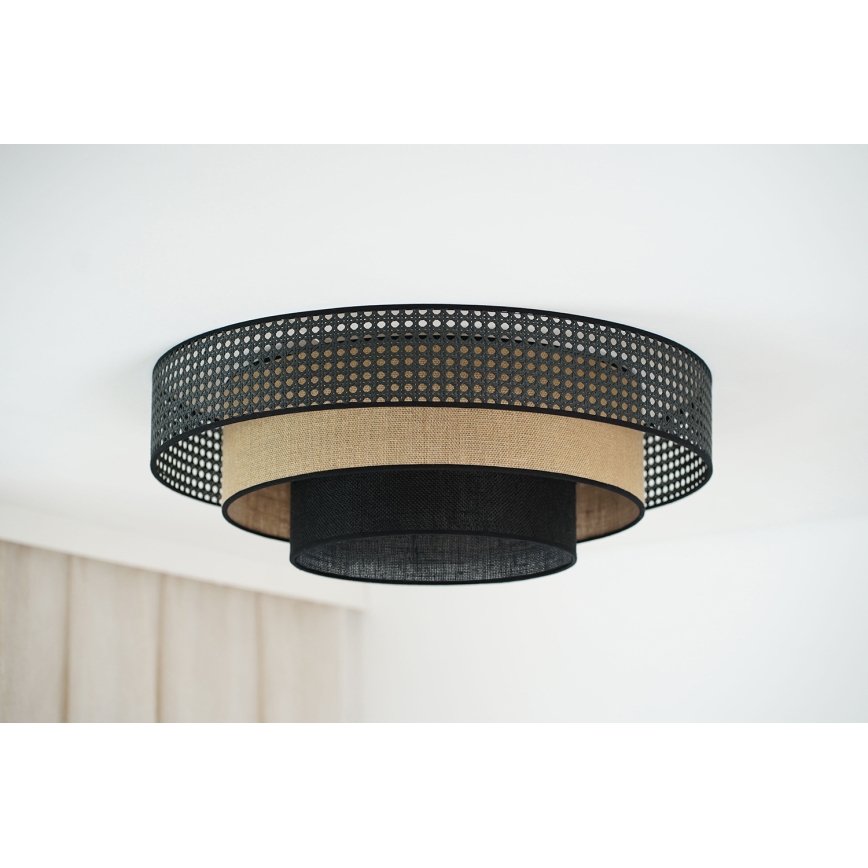Brilagi - LED taklampa DAKOTA LUNETA LED/12W/230V diameter 60 cm 3000K/4000K/6400K svart/beige