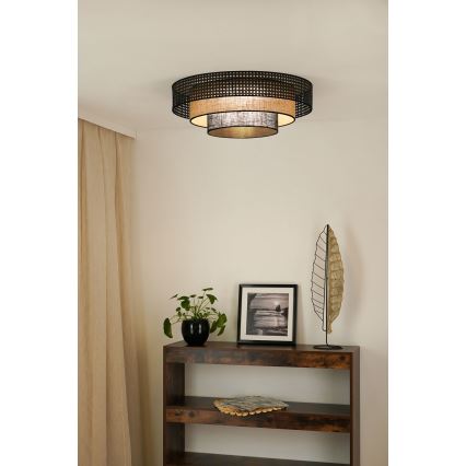 Brilagi - LED taklampa DAKOTA LUNETA LED/12W/230V diameter 60 cm 3000K/4000K/6400K svart/beige