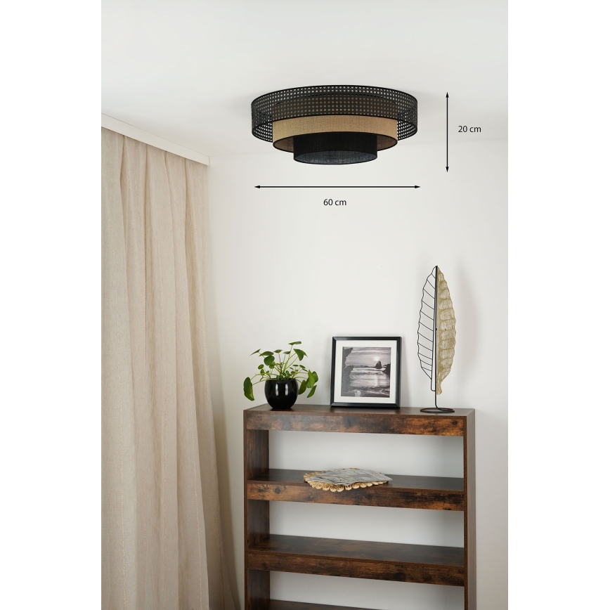 Brilagi - LED taklampa DAKOTA LUNETA LED/12W/230V diameter 60 cm 3000K/4000K/6400K svart/beige