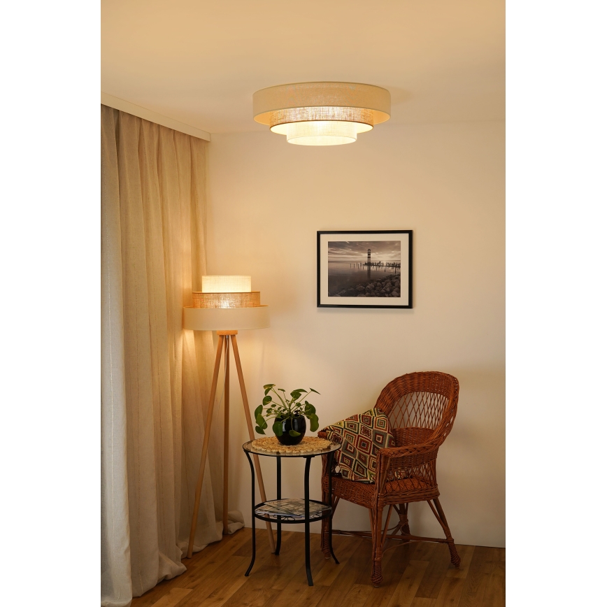 Brilagi - LED taklampa DENVER LUNETA LED/12W/230V diameter 60 cm 3000K/4000K/6400K beige/grädde