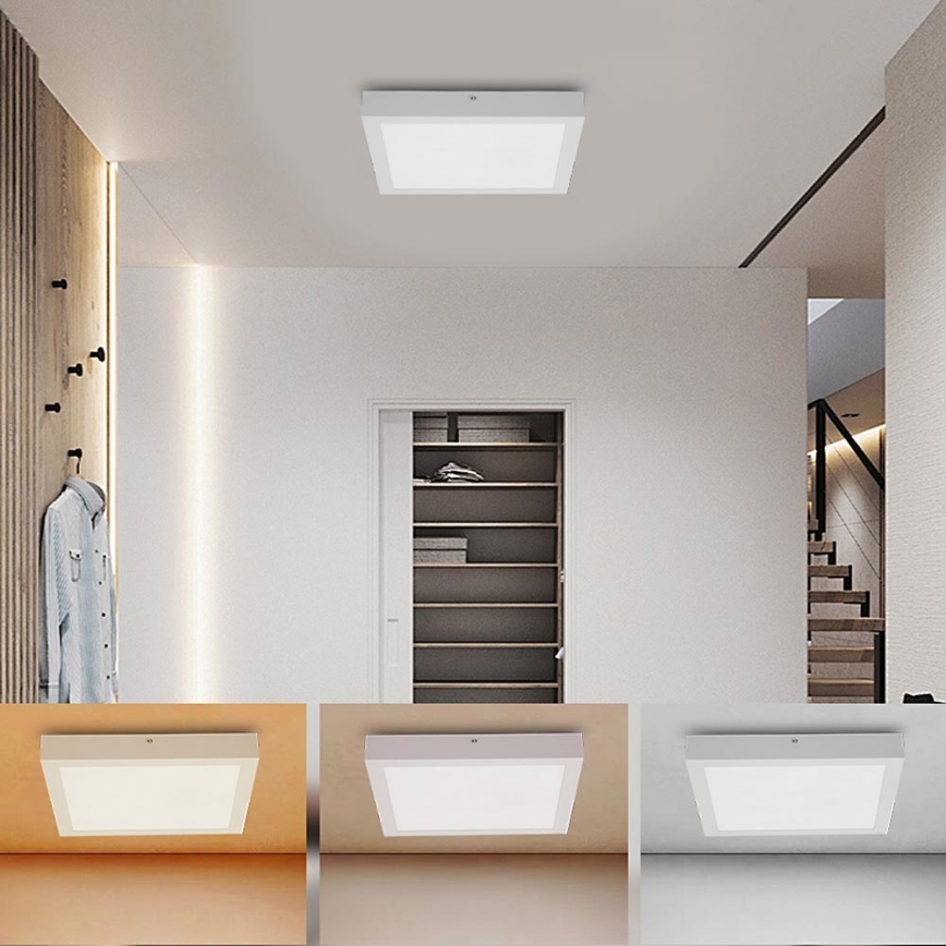 Brilagi - LED taklampa för badrum FRAME LED/24W/230V 30x30 cm 3000/4000/6000K IP44 vit