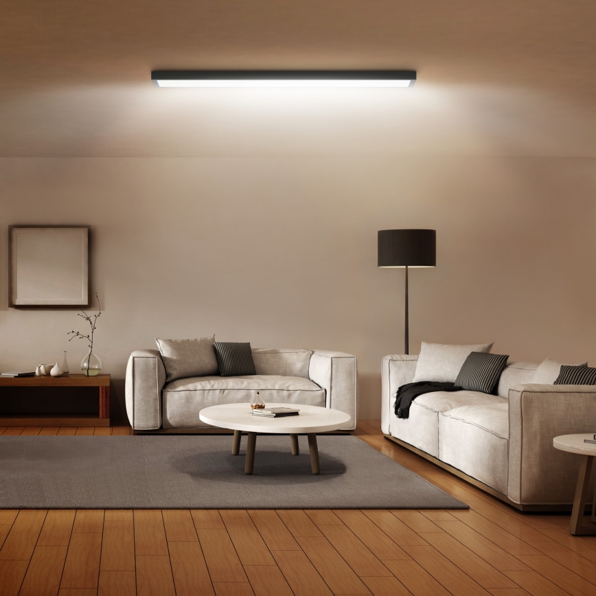 Brilagi - LED taklampa för badrum FRAME LED/50W/230V 120x30 cm IP44 svart