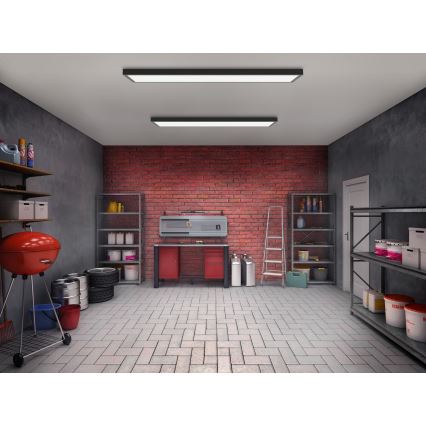 Brilagi - LED taklampa för badrum FRAME LED/50W/230V 120x30 cm IP44 svart
