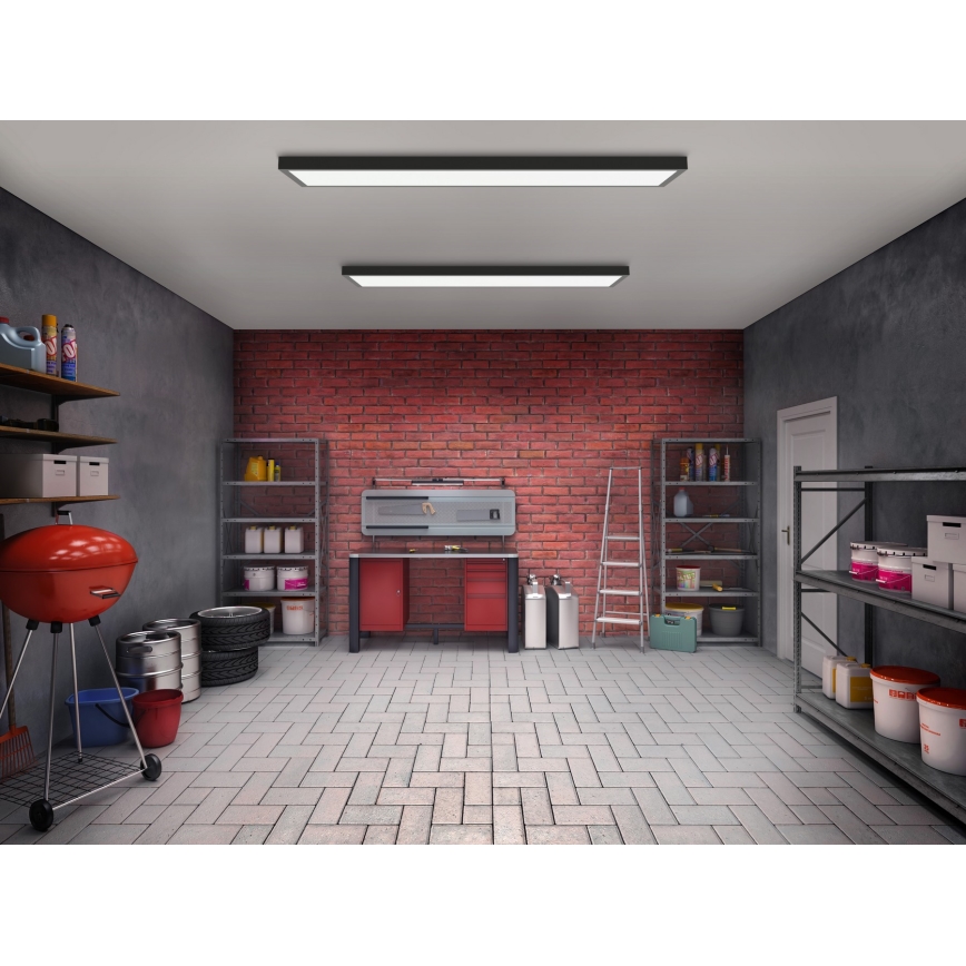 Brilagi - LED taklampa för badrum FRAME LED/50W/230V 120x30 cm IP44 svart