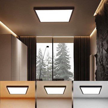 Brilagi - LED taklampa för badrum FRAME LED/50W/230V 60x60 cm 3000/4000/6000K IP44 svart