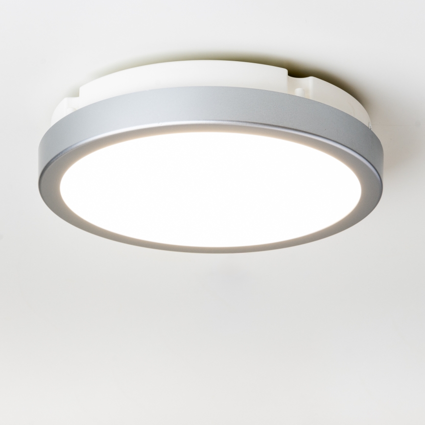 Brilagi - LED taklampa för badrum PERA 18W/230V diameter 22 cm IP65 silver