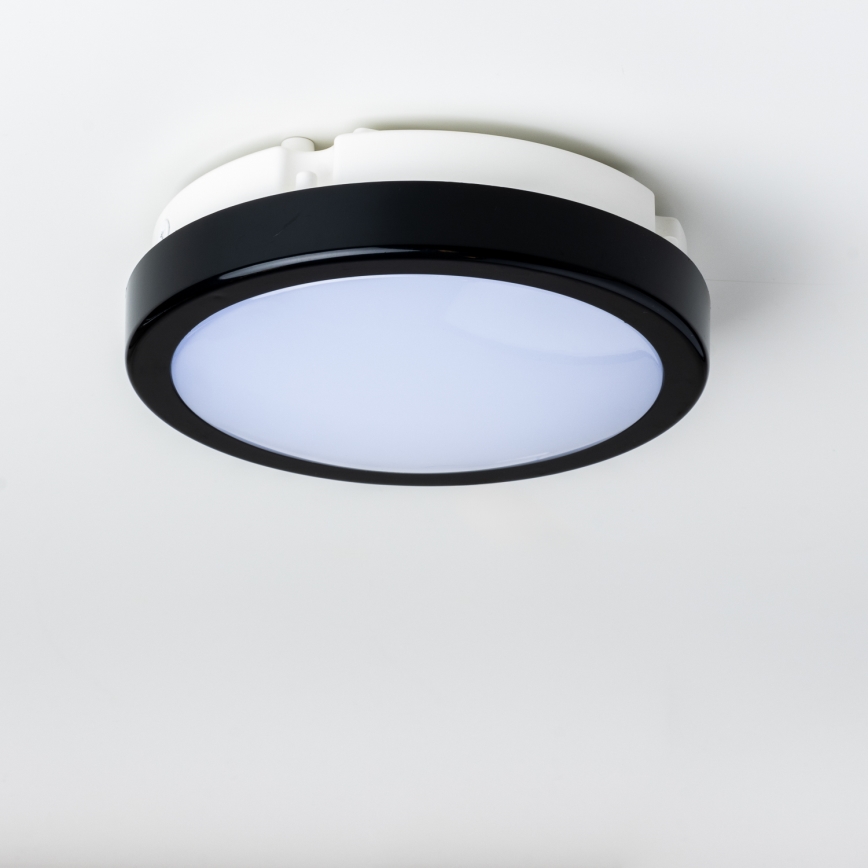 Brilagi - LED taklampa för badrum PERA LED/12W/230V diameter 18 cm IP65 svart