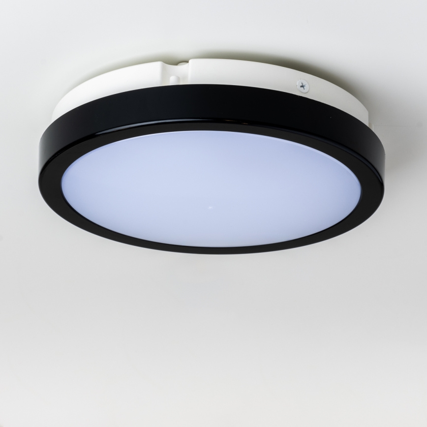 Brilagi - LED taklampa för badrum PERA LED/18W/230V diameter 22 cm IP65 svart