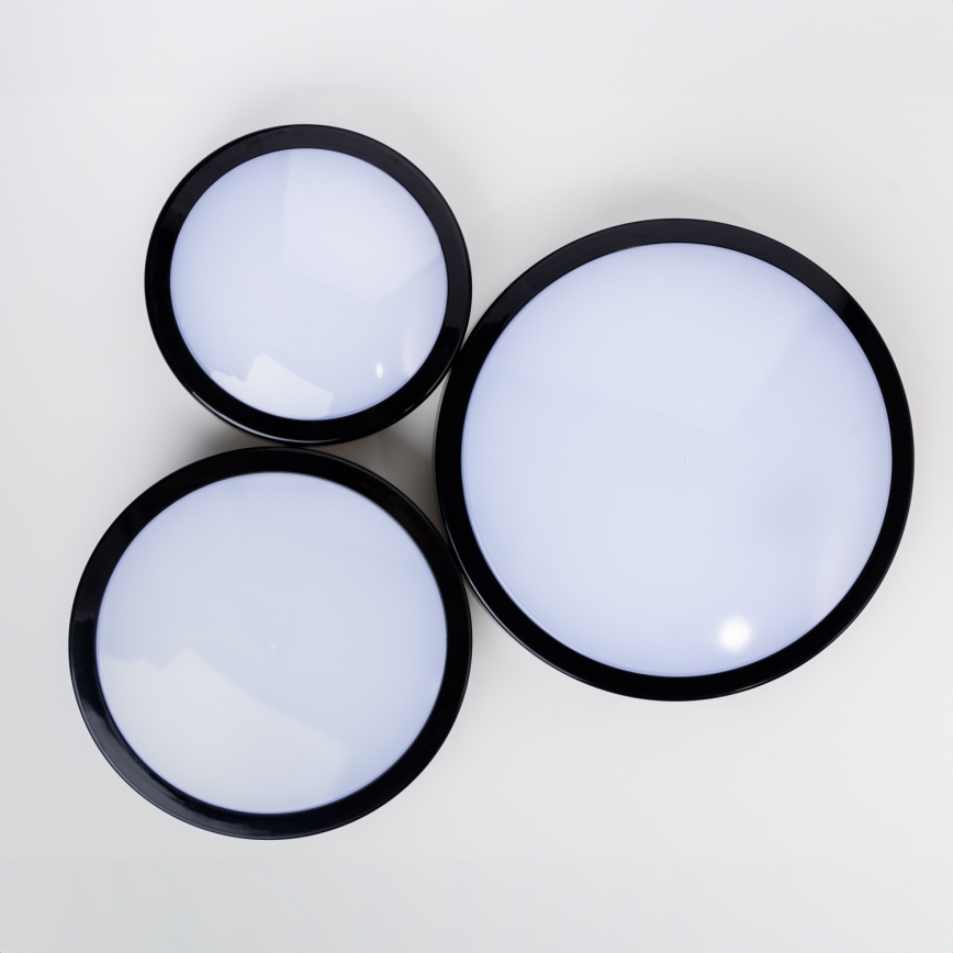 Brilagi - LED taklampa för badrum PERA LED/24W/230V diameter 28 cm IP65 svart