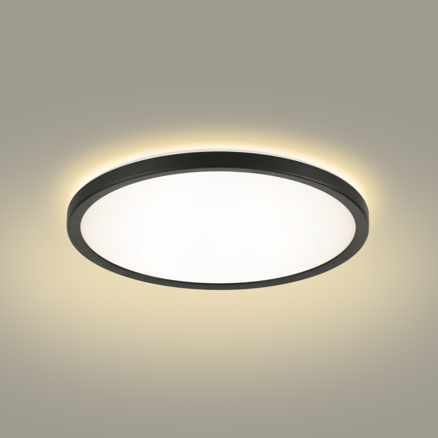Brilagi - LED taklampa för badrum ULTRA SLIM LED/12W/230V diameter 22,5 cm svart IP54