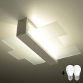 Brilagi - LED taklampa HERA 2xE27/7,5W/230V 43x43 cm vit