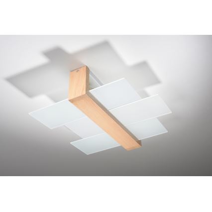 Brilagi -  LED taklampa HERA 2xE27/7,5W/230V trä