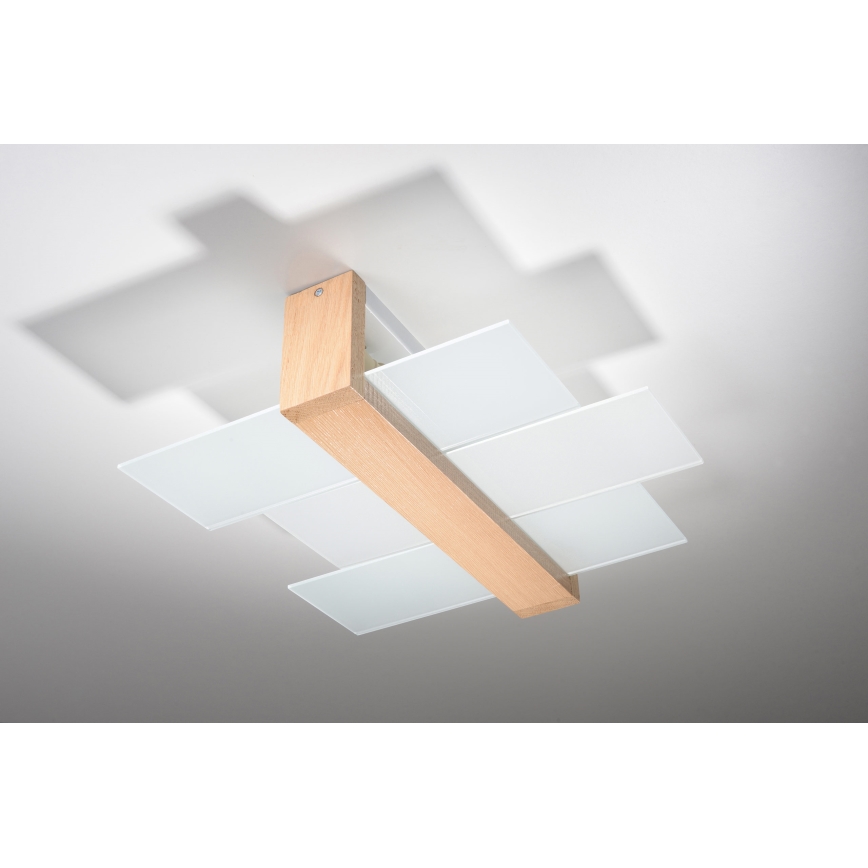 Brilagi -  LED taklampa HERA 2xE27/7,5W/230V trä