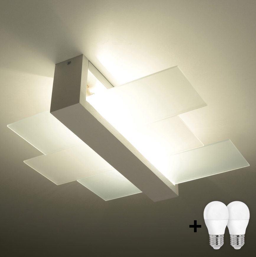 Brilagi -  LED taklampa HERA 2xE27/7,5W/230V vit