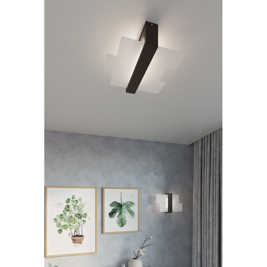 Brilagi -  LED taklampa HERA 2xE27/7,5W/230V wenge