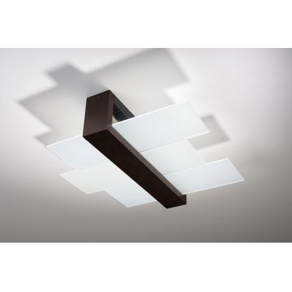 Brilagi -  LED taklampa HERA 2xE27/7,5W/230V wenge