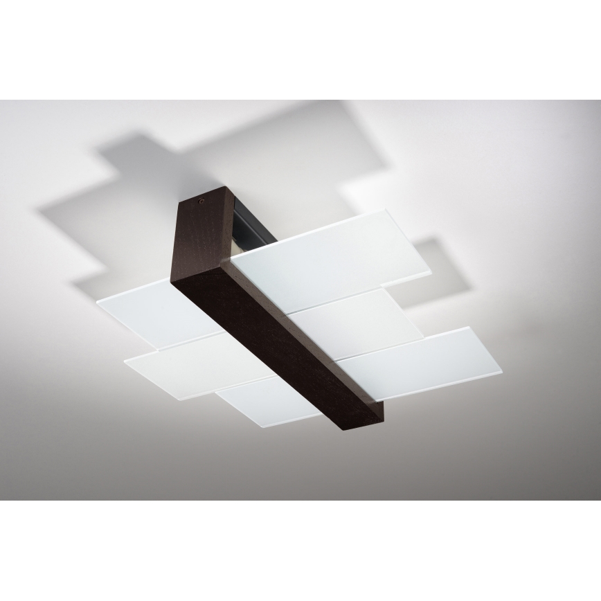 Brilagi -  LED taklampa HERA 2xE27/7,5W/230V wenge