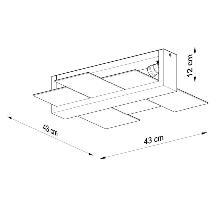 Brilagi -  LED taklampa HERA 2xE27/7,5W/230V wenge