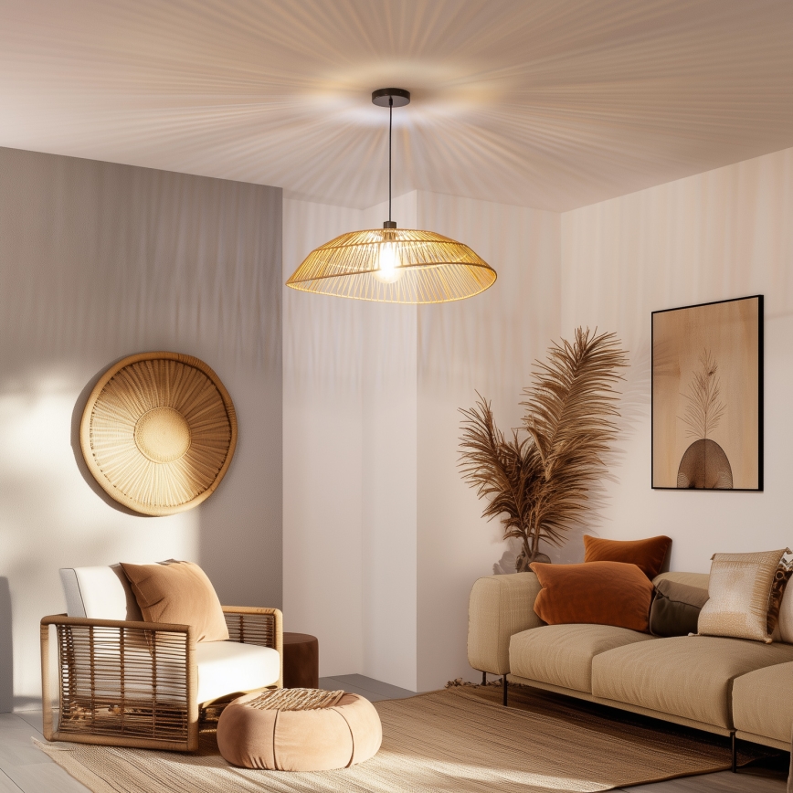 Brilagi - LED-taklampa på kabel CERIA BOHO 1xE27/40W/230V Ø 70 cm brun