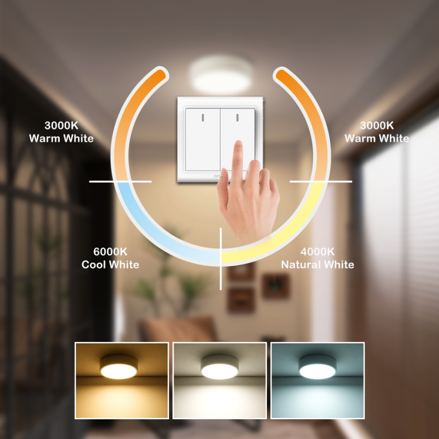 Brilagi - LED-taklampa POOL LED/18W/230V 3000/4500/6000K Ø 20 cm vit