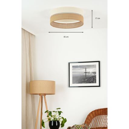 Brilagi - LED taklampa ROYAL YUTE LED/24W/230V diameter 45 cm beige/grädde