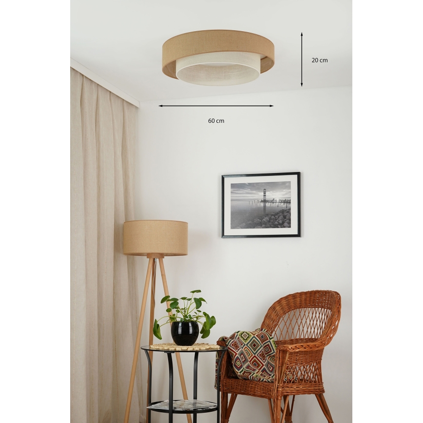 Brilagi - LED taklampa SHINE LED/24W/230V diameter 60 cm beige/grädde
