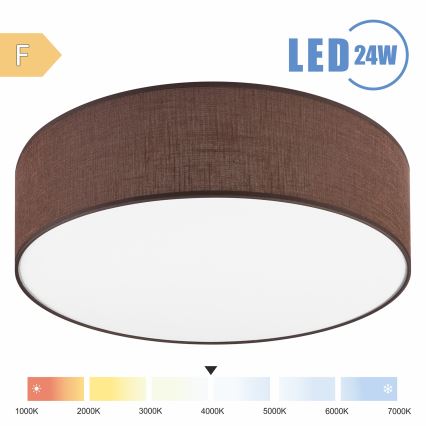 Brilagi - LED taklampa SIRIJA LED/24W/230V diameter 45 cm brun