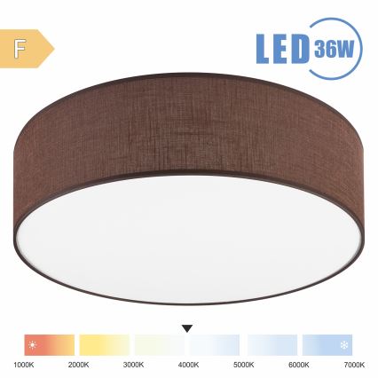 Brilagi - LED taklampa SIRIJA LED/36W/230V diameter 45 cm brun