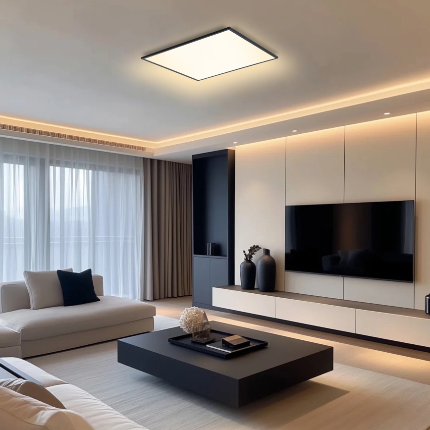 Brilagi - LED taklampa SLIMFRAME LED/58W/230V 60x60 cm svart
