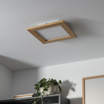 Brilagi - LED taklampa SLIMFRAME WOOD LED/25W/230V 34x34 cm brun