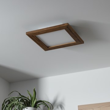 Brilagi - LED taklampa SLIMFRAME WOOD LED/25W/230V 34x34 cm brun