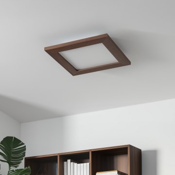 Brilagi - LED taklampa SLIMFRAME WOOD LED/25W/230V 34x34 cm mörkbrun
