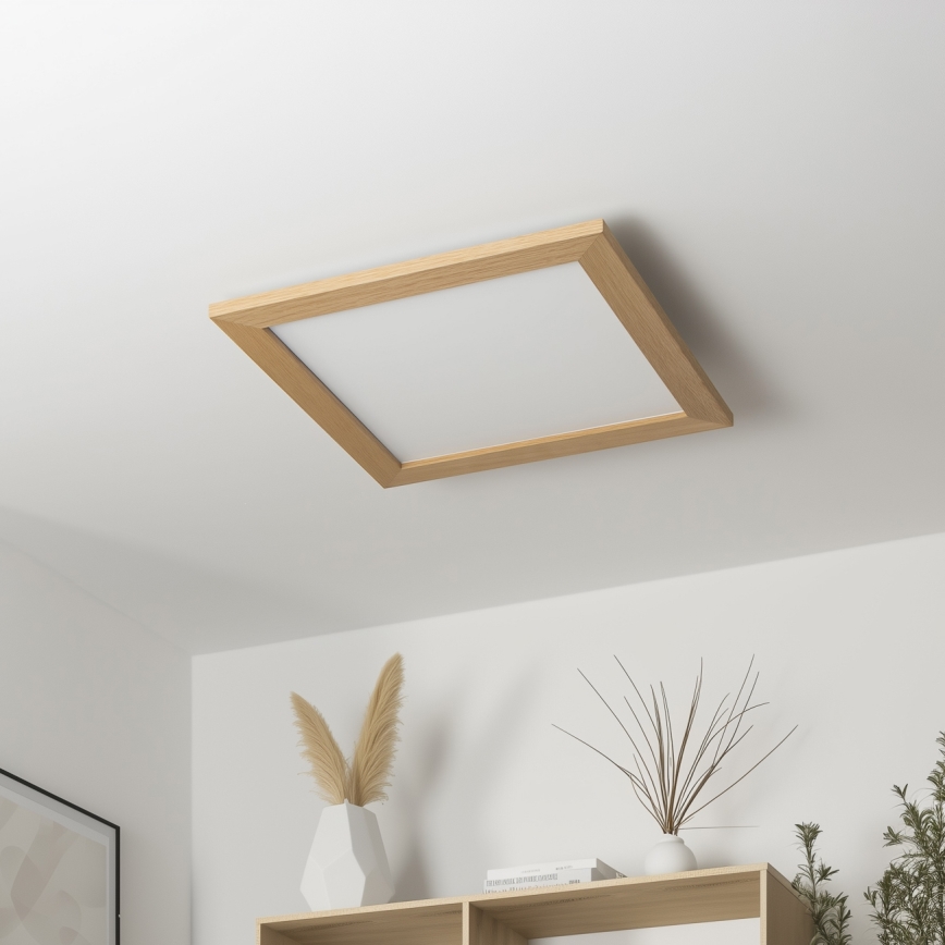 Brilagi - LED taklampa SLIMFRAME WOOD LED/36W/230V 49,5x49,5 cm brun