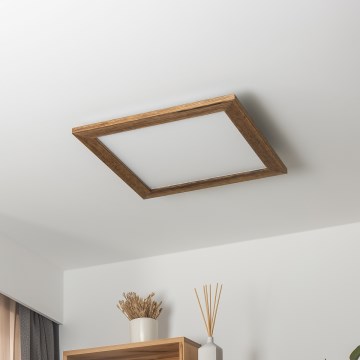 Brilagi - LED taklampa SLIMFRAME WOOD LED/36W/230V 49,5x49,5 cm brun
