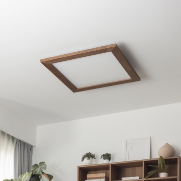Brilagi - LED taklampa SLIMFRAME WOOD LED/36W/230V 49,5x49,5 cm mörkbrun