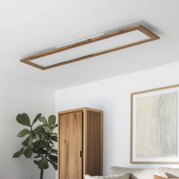 Brilagi - LED taklampa SLIMFRAME WOOD LED/58W/230V 124x34 cm brun