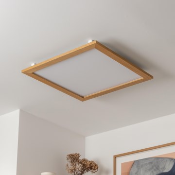 Brilagi - LED taklampa SLIMFRAME WOOD LED/58W/230V 64x64 cm brun