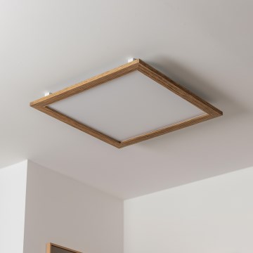 Brilagi - LED taklampa SLIMFRAME WOOD LED/58W/230V 64x64 cm brun